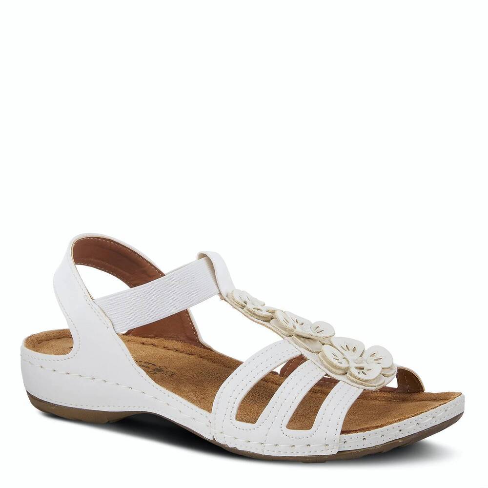 NEW SPRING STEP SHOES women's flexus adede sandal in white